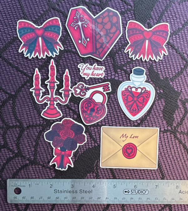haunted romance sticker bundle