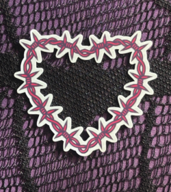 barbed wire heart sticker