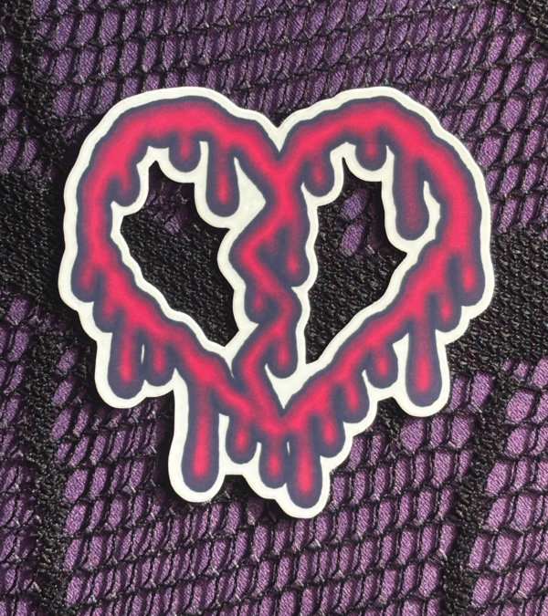 bleeding heart sticker