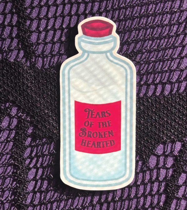 broken hearted tears sticker