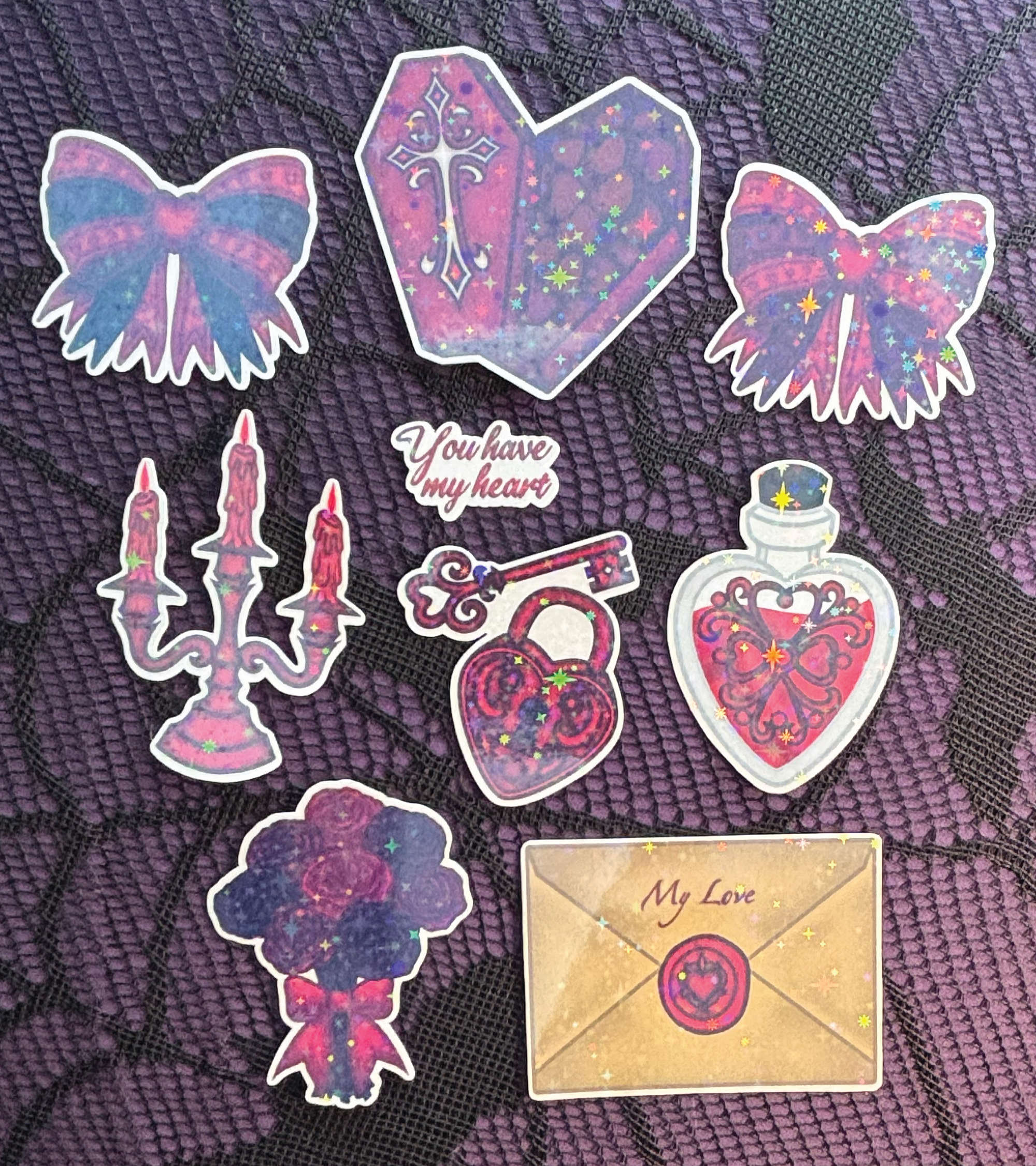 haunted romance sticker bundle