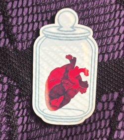 jarred heart sticker
