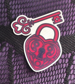 heart lock & key sticker heart lock & key sticker