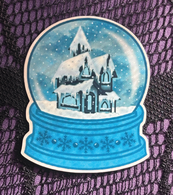 winter snow globe sticker