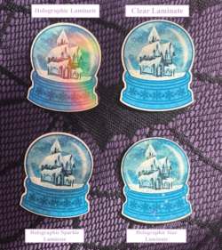 winter snow globe sticker