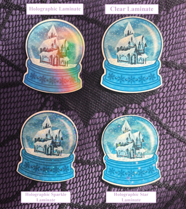 winter snow globe sticker